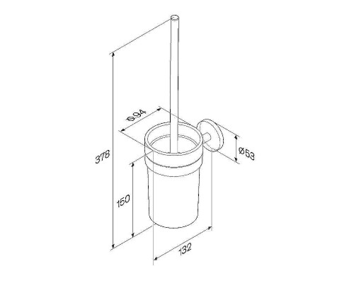 Ершик для унитаза AM.PM X-Joy A85A33300 Хром