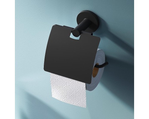 Держатель туалетной бумаги AM.PM X-Joy A85A341422 с крышкой Черный матовый