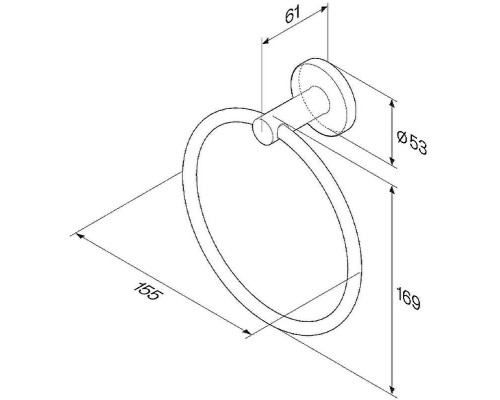 Кольцо для полотенец AM.PM X-Joy A85A34422 Черное матовое