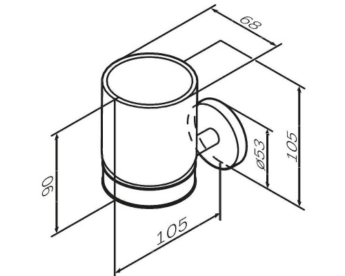 Стакан для зубных щеток AM.PM X-Joy A85A34399 Золото