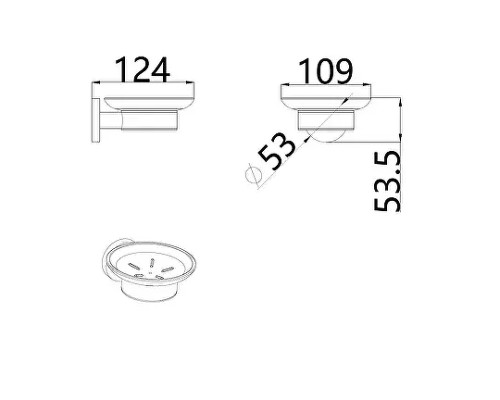 Мыльница AQUAme Trento AQM7211MB цвет Черный матовый