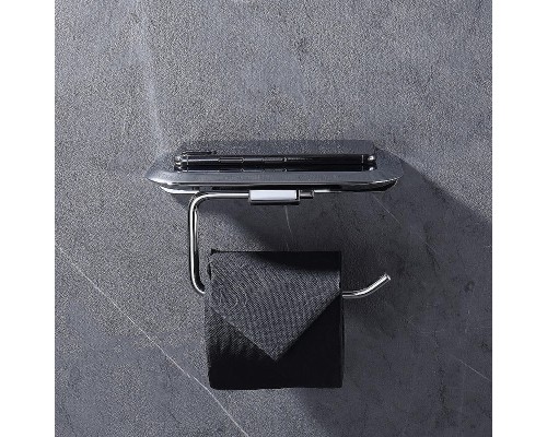 Держатель туалетной бумаги Abber Nord AA1530 с полкой Хром