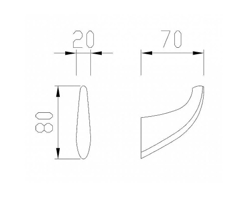 Крючок Abber Nord AA1550B Черный матовый