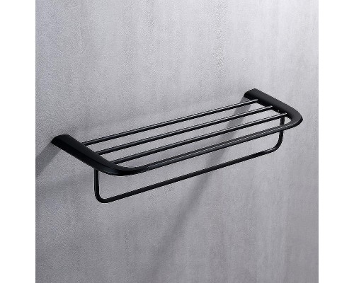 Полка для полотенец Abber Nord AA1554B Черная матовая