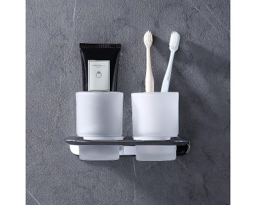 Стакан для зубных щеток Abber Nord AA1557 двойной Хром