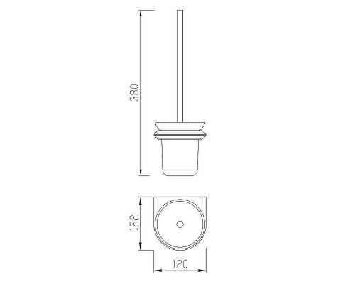 Ершик для унитаза Abber Nord AA1532 Хром