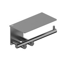 Держатель туалетной бумаги Abber Osten 316 AA1830BGG с полкой цвет Оружейная сталь брашированная