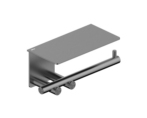 Держатель туалетной бумаги Abber Osten 316 AA1830BGG с полкой цвет Оружейная сталь брашированная