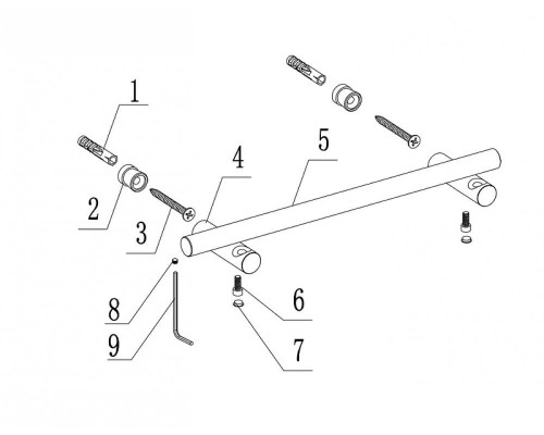 Полотенцедержатель Abber Osten 316 AA1853BG цвет Золото брашированное