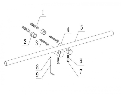 Полотенцедержатель Abber Osten 316 AA1855BG двойной цвет Золото брашированное