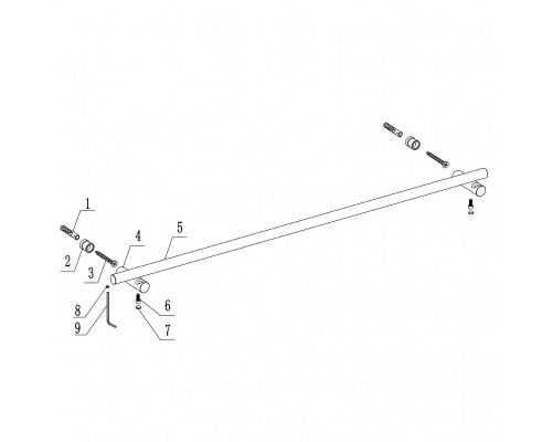 Полотенцедержатель Abber Osten 316 AA1857BGG цвет Оружейная сталь брашированная
