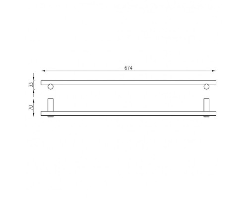Полотенцедержатель Abber Osten 316 AA1857BGG цвет Оружейная сталь брашированная