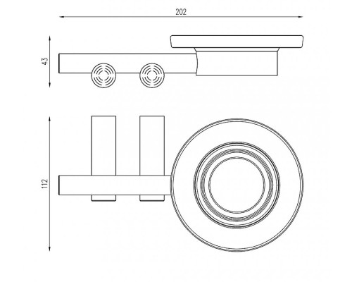 Мыльница Abber Osten 316 AA1858BG цвет Золото брашированное