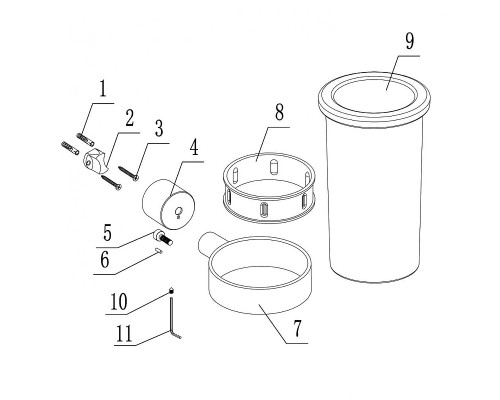Стакан для зубных щеток Abber Osten 316 AA1861BG цвет Золото брашированное