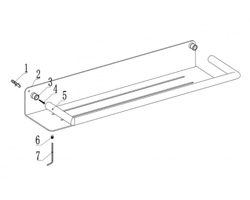 Металлическая полка Abber Osten 316 AA1863BST цвет Сталь брашированная