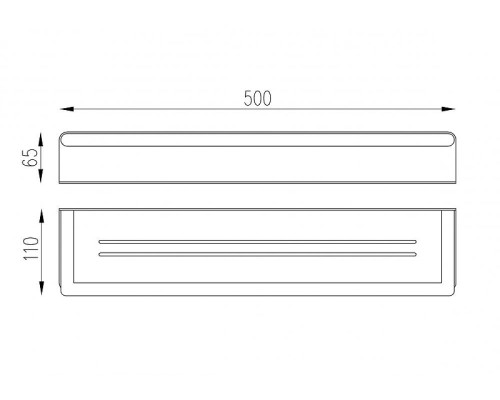 Металлическая полка Abber Osten 316 AA1863BST цвет Сталь брашированная