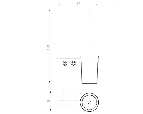 Ершик для унитаза Abber Osten 316 AA1832BG цвет Золото брашированное