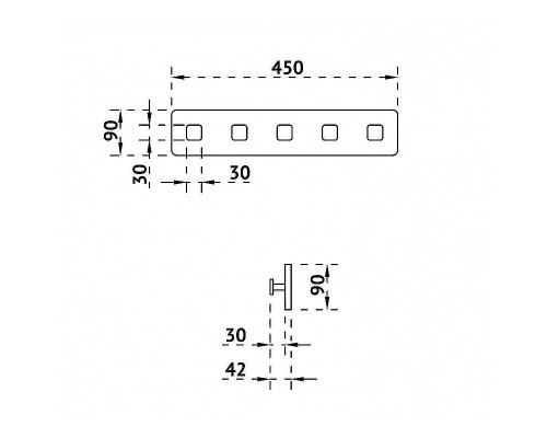 Вешалка для полотенец Abber Stein AS1650 Белая
