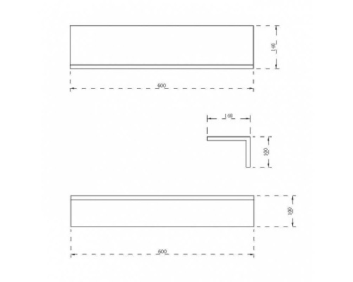 Полка из искусственного камня Abber Stein AS1654 Белая