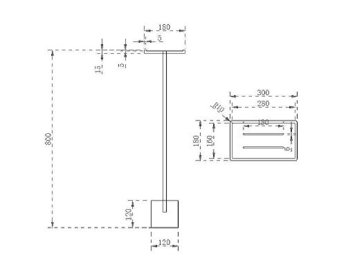 Напольная стойка Abber Stein AS1635 Белая