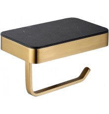 Держатель туалетной бумаги Abber Westen AA1730G с полкой Золото