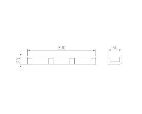 Вешалка для полотенец Abber Westen AA1751B Черная матовая