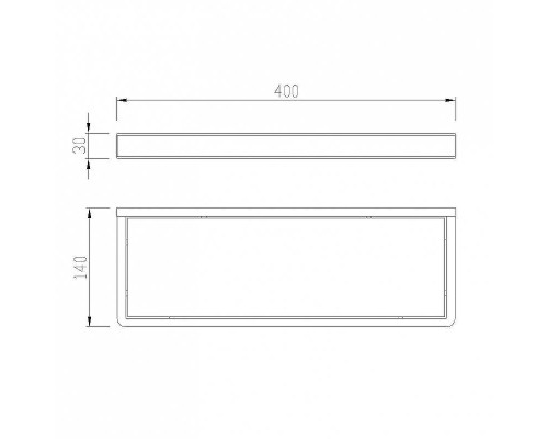 Стеклянная полка Abber Westen AA1759 Хром