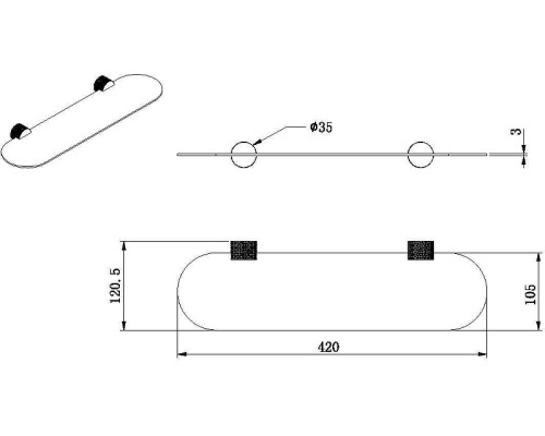 Металлическая полка Allen Brau Priority 6.31C13-00 цвет Хром