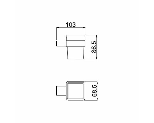 Стакан для зубных щеток Allen Brau Infinity 6.21002-00 Хром