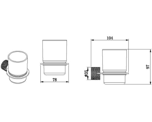 Стакан для зубных щеток Allen Brau Priority 6.31C02-MG цвет Серый
