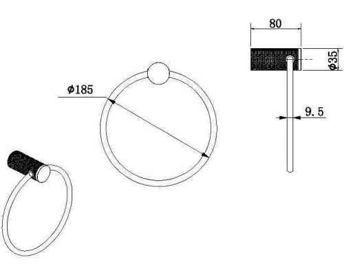 Кольцо для полотенец Allen Brau Priority 6.31C14-BN цвет Никель