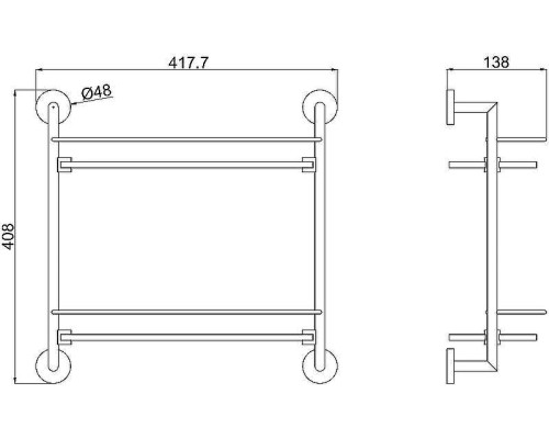 Стеклянная полка Allen Brau Priority 6.31015-00 Хром