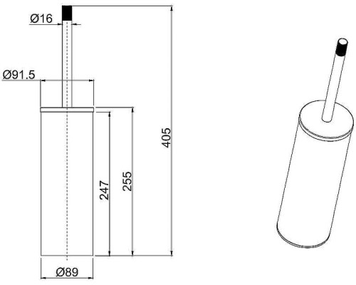 Ершик для унитаза Allen Brau Priority 6.31009-00 Хром