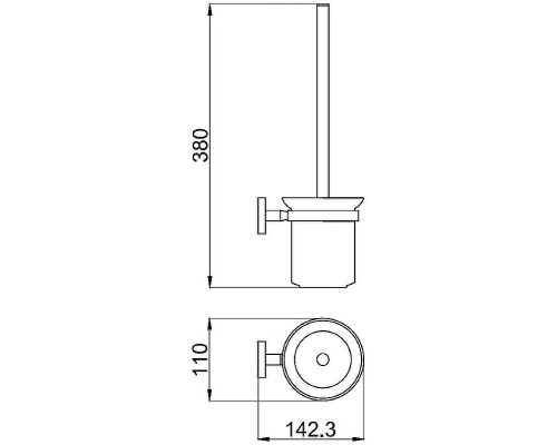 Ершик для унитаза Allen Brau Priority 6.31008-00 Белый Хром