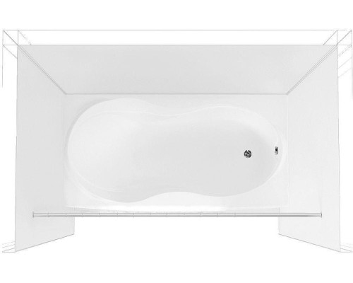 Карниз для ванны Aquanet 130 198746 цвет Хром