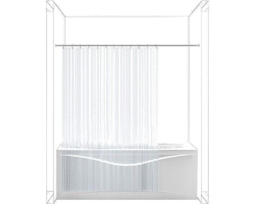 Карниз для ванны Aquanet 190 158951 цвет Хром