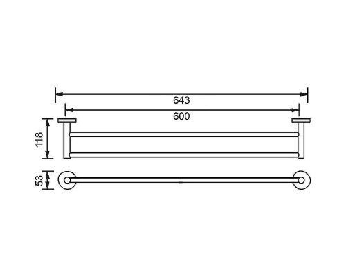 Полотенцедержатель Aquanet 4524D 264913 Хром
