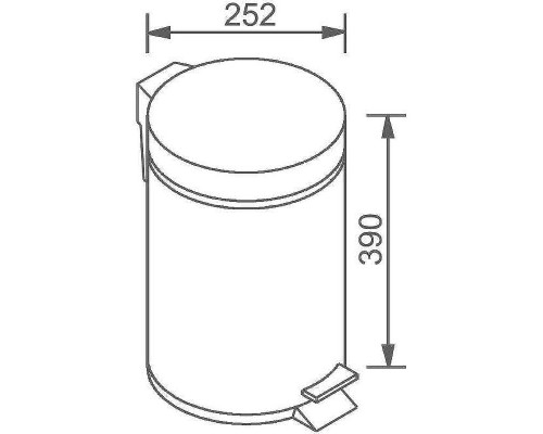 Ведро мусорное Aquanet 8074MB 264927 Черный матовый