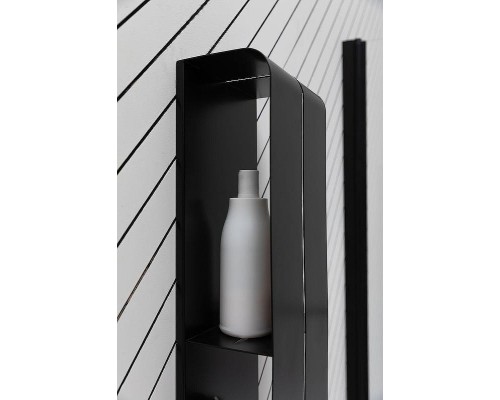 Металлическая полка Aquanet Магнум H 20х130 326459 Черная матовая