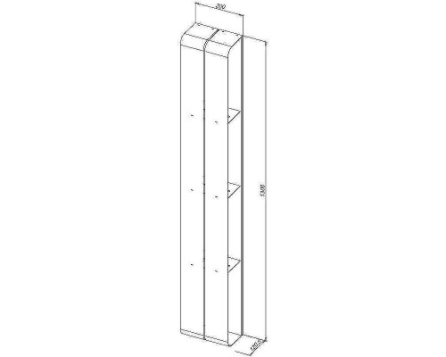 Металлическая полка Aquanet Магнум H 20х130 326459 Черная матовая