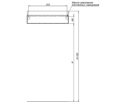 Металлическая полка Aquanet Магнум Н 40 341537 Белая матовая