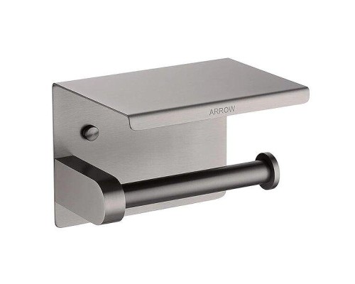 Держатель туалетной бумаги Arrow AGJ2507GG с полкой цвет Серый