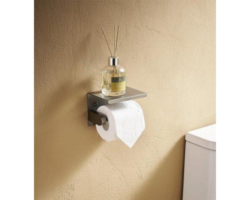 Держатель туалетной бумаги Arrow AGJ2507GG с полкой цвет Серый