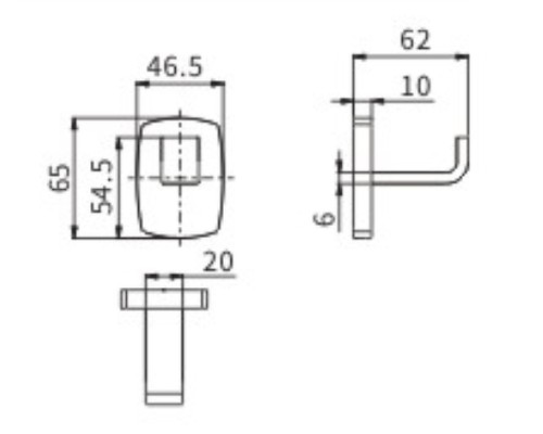 Крючок CeramaLux 12601 цвет Хром