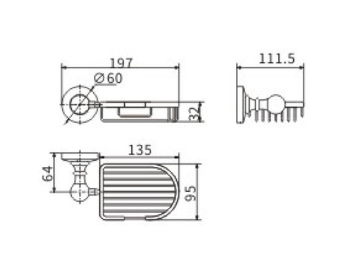 Мыльница CeramaLux Caps 51305 Хром