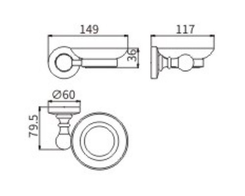 Мыльница CeramaLux Caps 51304 Хром