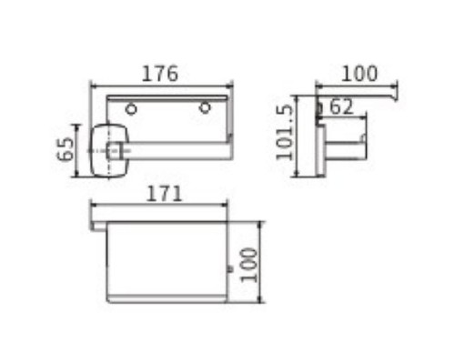 Держатель туалетной бумаги CeramaLux Cube 12607B Хром