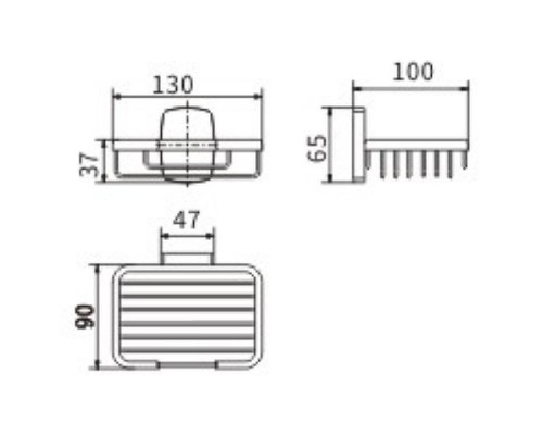Мыльница CeramaLux Cube 12605A Хром