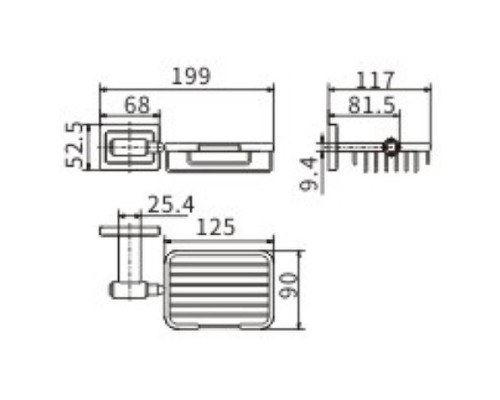 Мыльница CeramaLux Gamma 12305 Хром