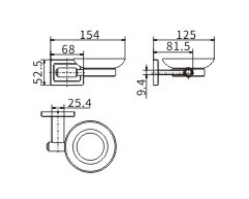 Мыльница CeramaLux Gamma 12304 Хром